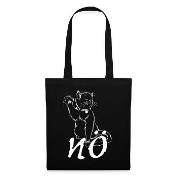 Heute nicht Nö Katze Geschenk - Stoffbeutel - Schwarz - Vorne