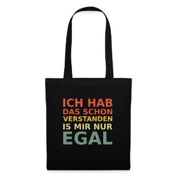 Mir egal vintage retro - Stoffbeutel - Schwarz - Vorne