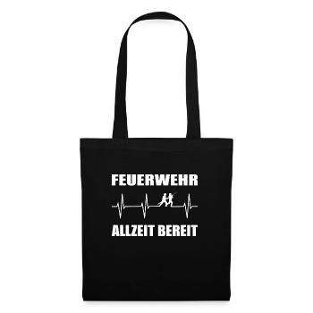 Feuerwehr - Stoffbeutel - Schwarz - Vorne