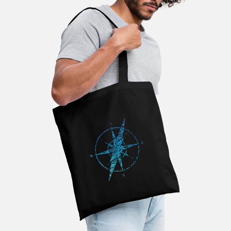 Sailor Compass Scribble Colors Ship Compass Tote Bag