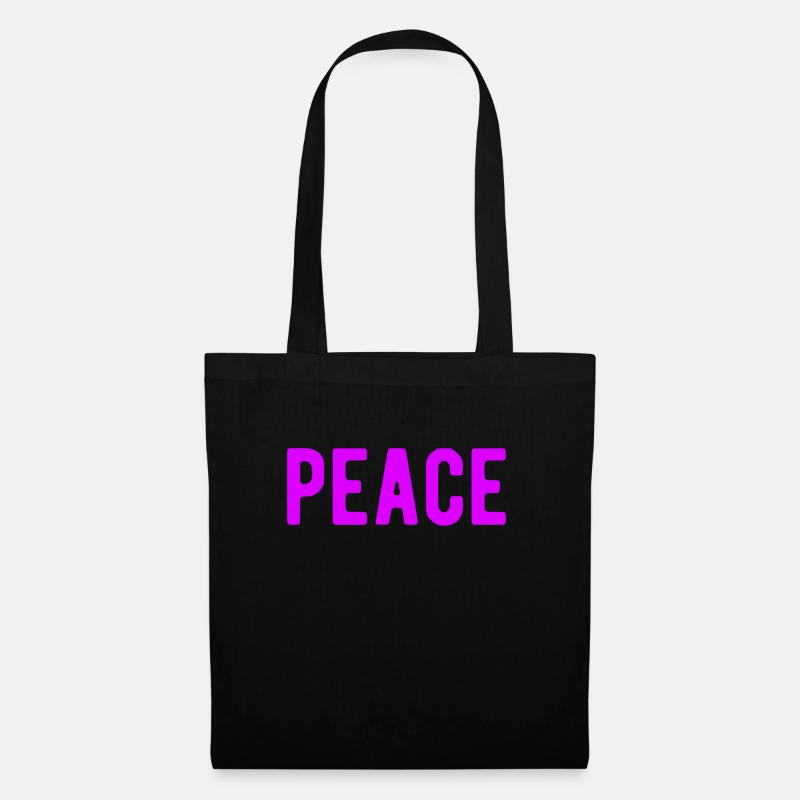 peace Frieden Love Liebe Freunde Freundschaft - Stoffbeutel - Schwarz
