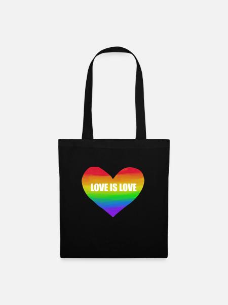 Love is Love - Stoffbeutel - Schwarz