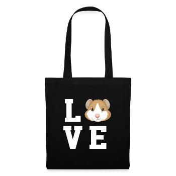 Love Pig Graphic Guinea Pig Owner Pet Cavy Animal - Stoffbeutel - Schwarz - Vorne