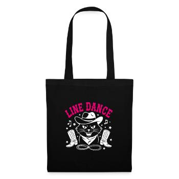 I love my cat and line dancing - Tote Bag - black - Front
