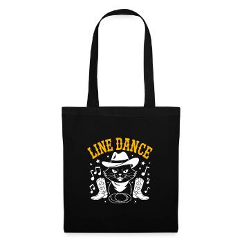 I love my cat and line dancing - Tote Bag - black - Front