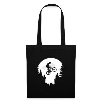 Vélo de montagne drôle rétro vintage moon bike - Sac en tissu - noir - Devant