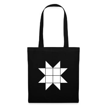 Star of triangles and squares - Tote Bag - black - Front