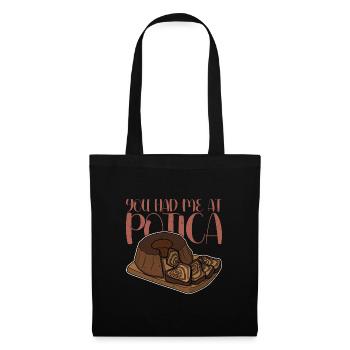 Potica Rollkuchen Slovenska Backen Bäcker - Stoffbeutel - Schwarz - Vorne