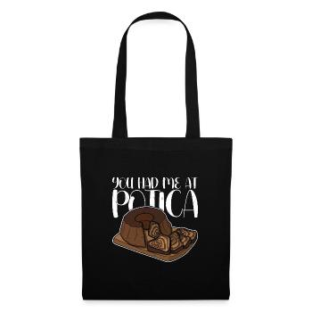 Potica Rollkuchen Slovenska Backen Bäcker - Stoffbeutel - Schwarz - Vorne