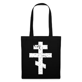 Russisch-Orthodoxes Kreuz Geschenk Gläubig Christ - Stoffbeutel - Schwarz - Vorne
