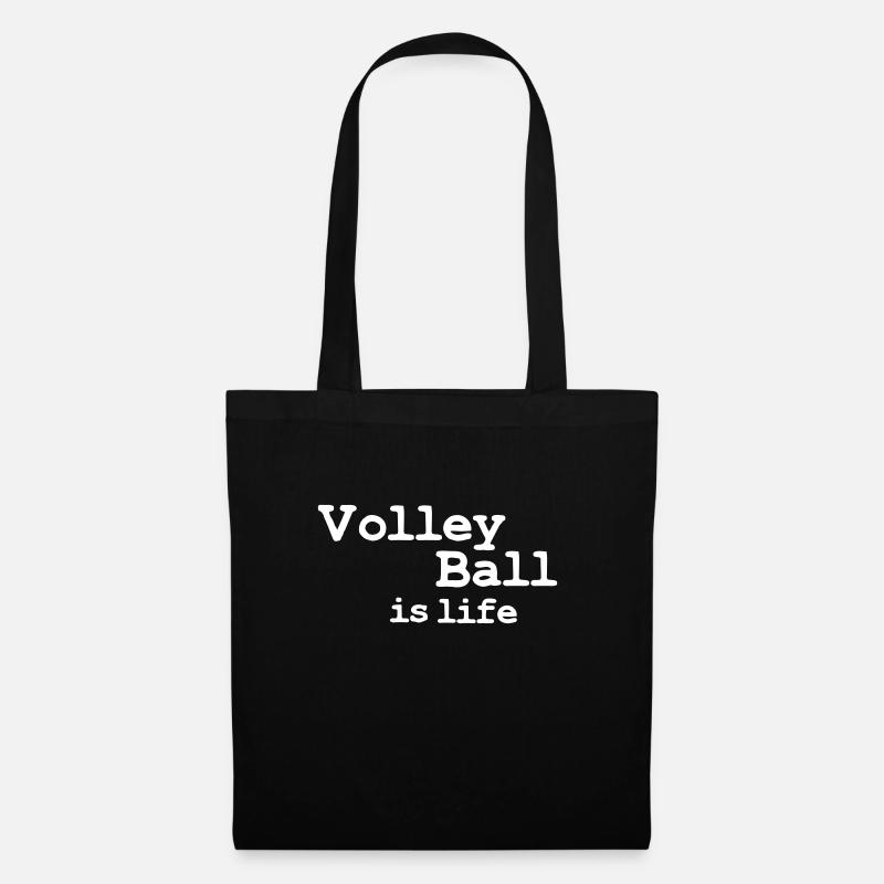volleyball is life - Stoffbeutel - Schwarz
