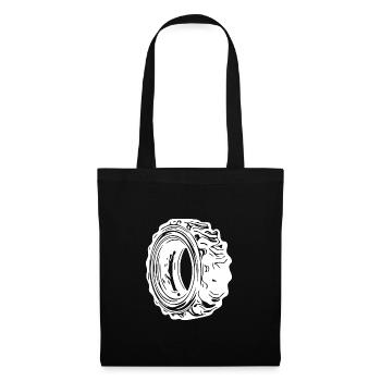 Énorme pneu pour les fans de sport et de tracteur - Sac en tissu - noir - Devant