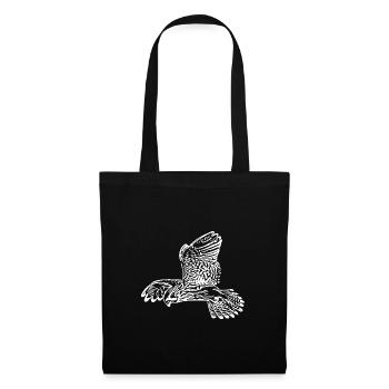 Elegant falcon with wings in vibrating flight - Tote Bag - black - Front
