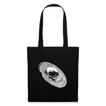 Ellipses de cercle géométrique Lignes paraboles - Sac en tissu - noir - Devant