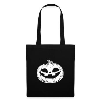 Pumpkin Face - Grinning Halloween Costume - Tote Bag - black - Front