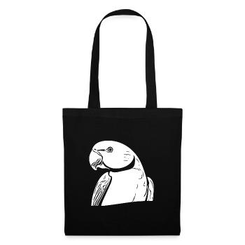Collared Parakeet Portrait Vintage Parrot Drawing - Tote Bag - black - Front