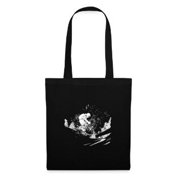 Skieur Hors route Extérieur Poudreuse Neige Style - Sac en tissu - noir - Devant
