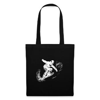 Snowboard Jump Style Elegant Snowboarding Move - Sac en tissu - noir - Devant