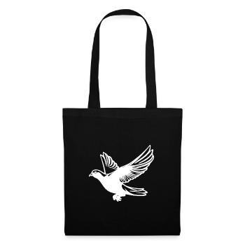 Pigeon en vol avec des ailes - Sac en tissu - noir - Devant