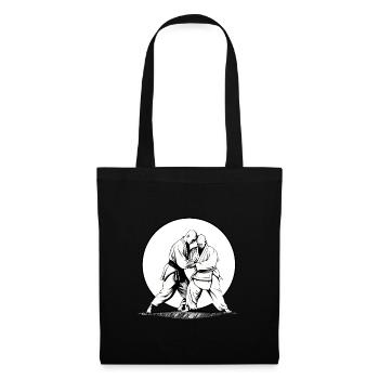 Aikido martial arts sports fighter in sunset - Tote Bag - black - Front