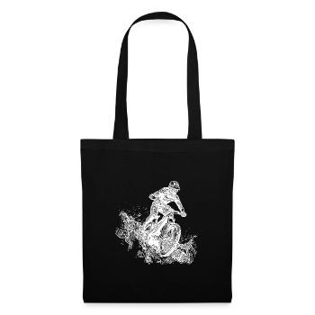 Cyclists Mountain Bikers Rain Mud Downhill - Tote Bag - black - Front