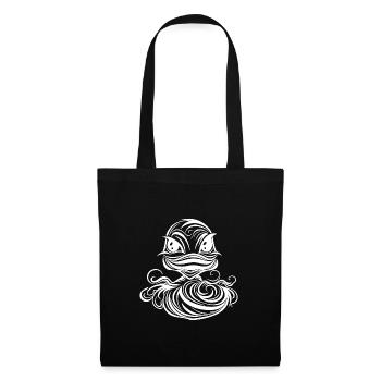 Line tattoo style duck with big beak - Tote Bag - black - Front