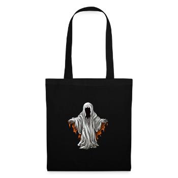 Schwebender gruseliger Halloween Horror Geist - Stoffbeutel - Schwarz - Vorne