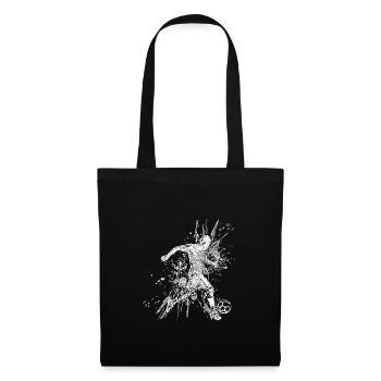 Soccer player in splash kicks a ball - Tote Bag - black - Front