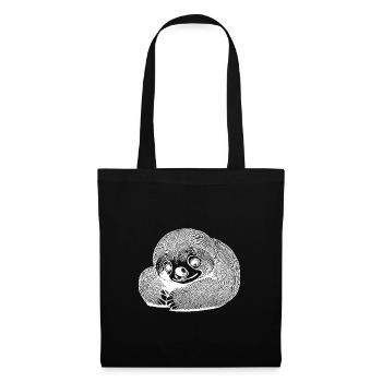 Exhausted tired cute sloth - Tote Bag - black - Front