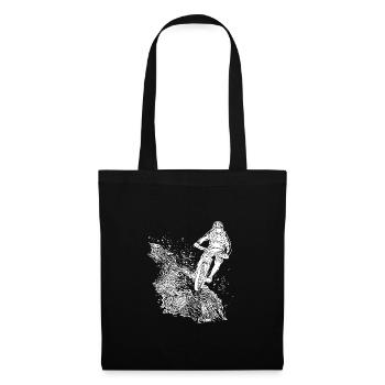 Mountain biker, bike, mountain, gravel, descent - Tote Bag - black - Front
