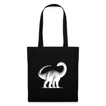 Dinosaure dinosaure dinosaure brachiosaure massif - Sac en tissu - noir - Devant