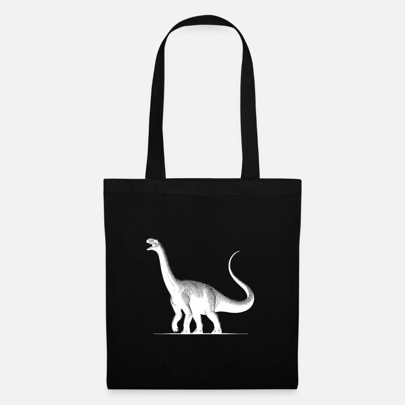 Riesiger Dino Diplodocus Sauropoden Dinosaurier - Stoffbeutel - Schwarz