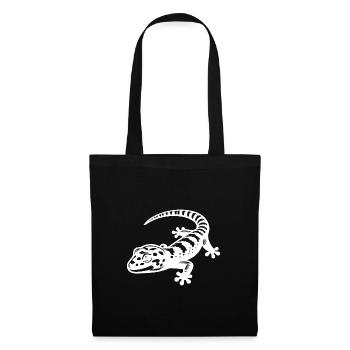 Cute gecko in tattoo style - Tote Bag - black - Front