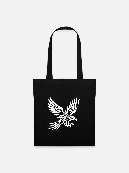 Élégant bel aigle sur d’énormes ailes - Sac en tissu - noir