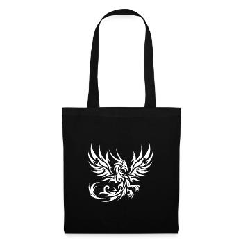 Dragon tribal de tatouage sauvage avec des ailes - Sac en tissu - noir - Devant