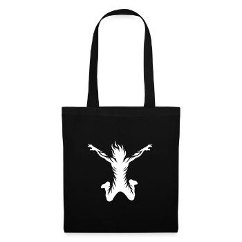 Homme sauteur sauvage aux cheveux flamboyants - Sac en tissu - noir - Devant