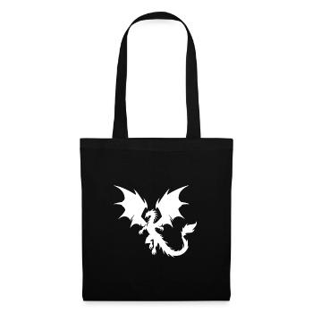 Dragon volant avec d’énormes ailes - Sac en tissu - noir - Devant
