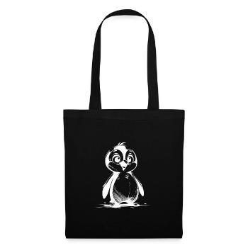 Penguin Baby Drawing Cartoon Style Penguins - Tote Bag - black - Front