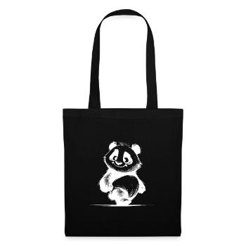 Cuddly Bear Enfants Panda Bébé Crayon Croquis - Sac en tissu - noir - Devant