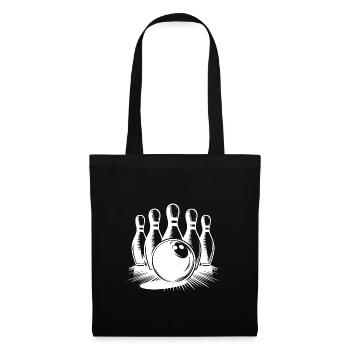 La boule de bowling rencontre les quilles de bowling Sports de précision - Sac en tissu - noir - Devant