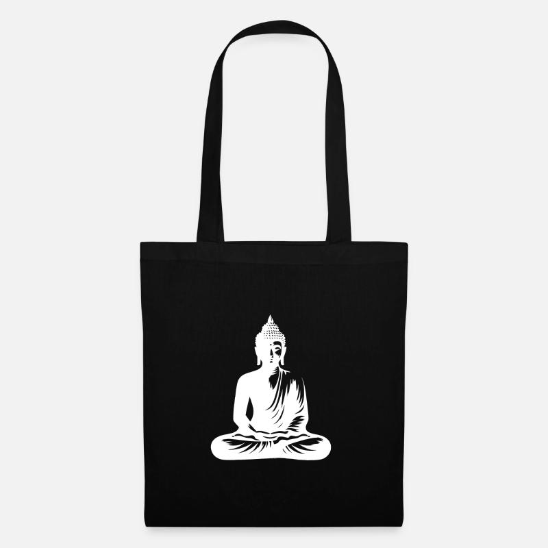 Buddha Körper Achtsamkeit Seelen Meditation - Stoffbeutel - Schwarz