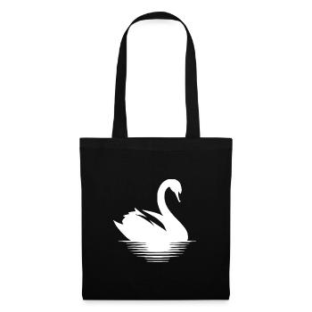 Portrait de sauvagine fier cygne - Sac en tissu - noir - Devant