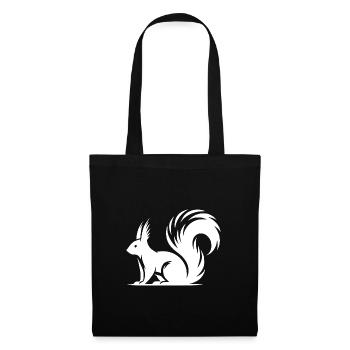 Mignon mignon écureuil Dessin - Sac en tissu - noir - Devant