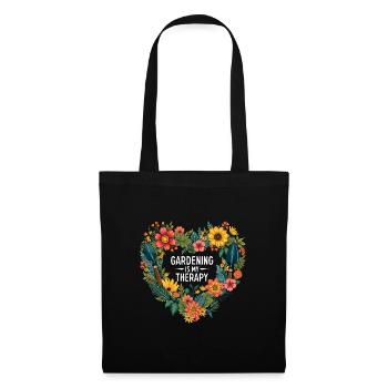 Le jardinage est ma thérapie – Nature & Relaxation - Sac en tissu - noir - Devant