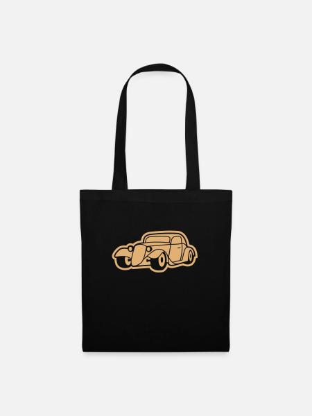 1 colors - Hot Rod Oldtimer Custom Cars Automobil - Stoffbeutel - Schwarz
