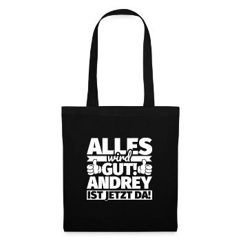 Andrey Vorname Geschenk lustiger Spruch - Stoffbeutel - Schwarz - Vorne