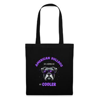 Bouledogue américain chien normal mais plus frais - violet - Sac en tissu - noir - Devant
