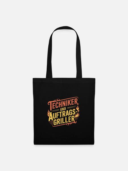 Techniker und Auftragsgriller - Stoffbeutel - Schwarz