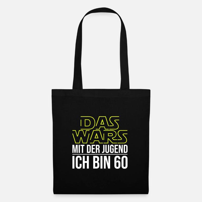Das Wars mit der Jugend ich bin 60 - Stoffbeutel - Schwarz
