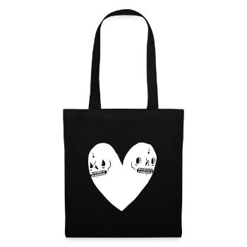 Skull heart - Tote Bag - black - Front